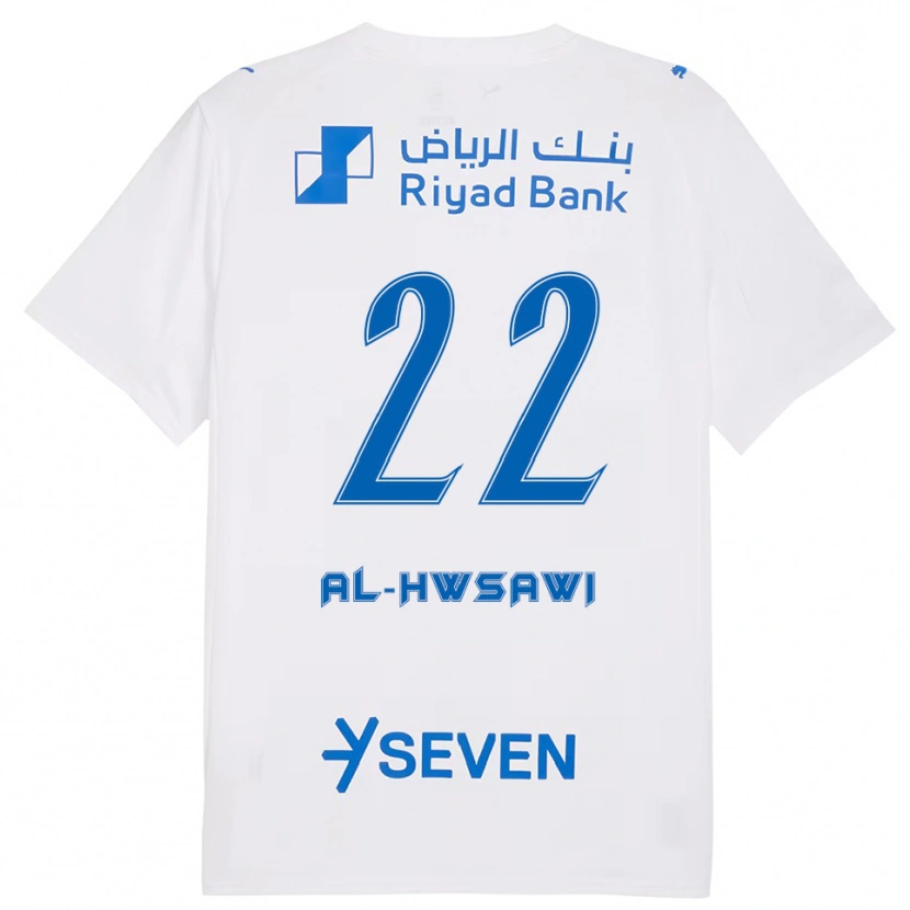 Danxen Män Shrooq Al-Hwsawi #22 Vit Blå Bortatröja Matchtröjor 2025/26 Tröjor T-Tröja