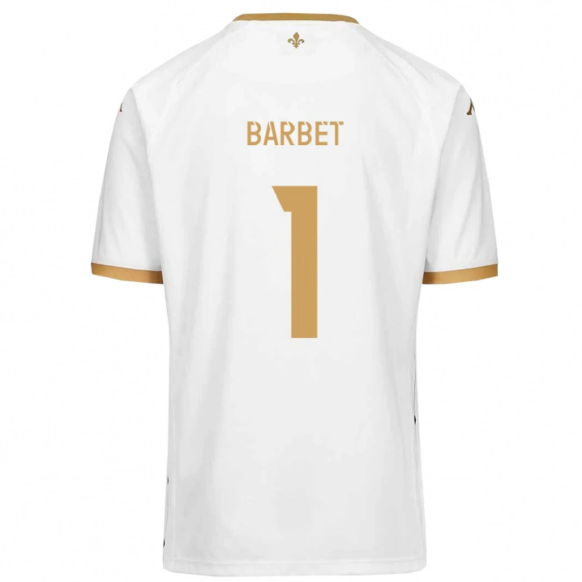 Danxen Män Hugo Barbet #1 Vitt Guld Bortatröja Matchtröjor 2025/26 Tröjor T-Tröja