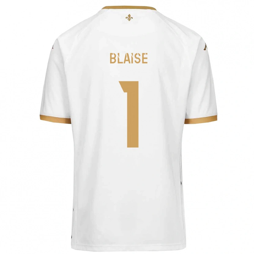 Danxen Män Enzo Blaise #1 Vitt Guld Bortatröja Matchtröjor 2025/26 Tröjor T-Tröja