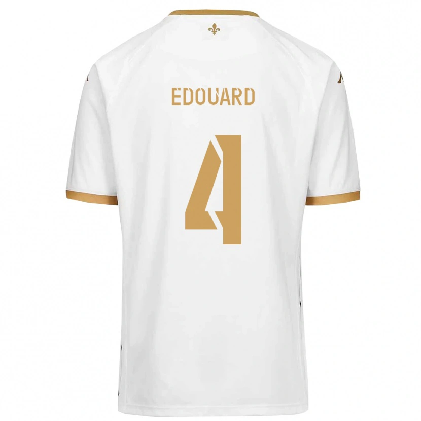 Danxen Män Paul Edouard #4 Vitt Guld Bortatröja Matchtröjor 2025/26 Tröjor T-Tröja