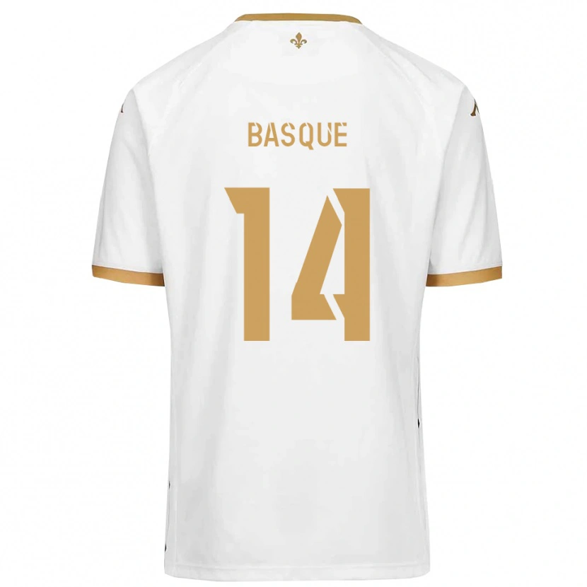Danxen Män Romain Basque #14 Vitt Guld Bortatröja Matchtröjor 2025/26 Tröjor T-Tröja