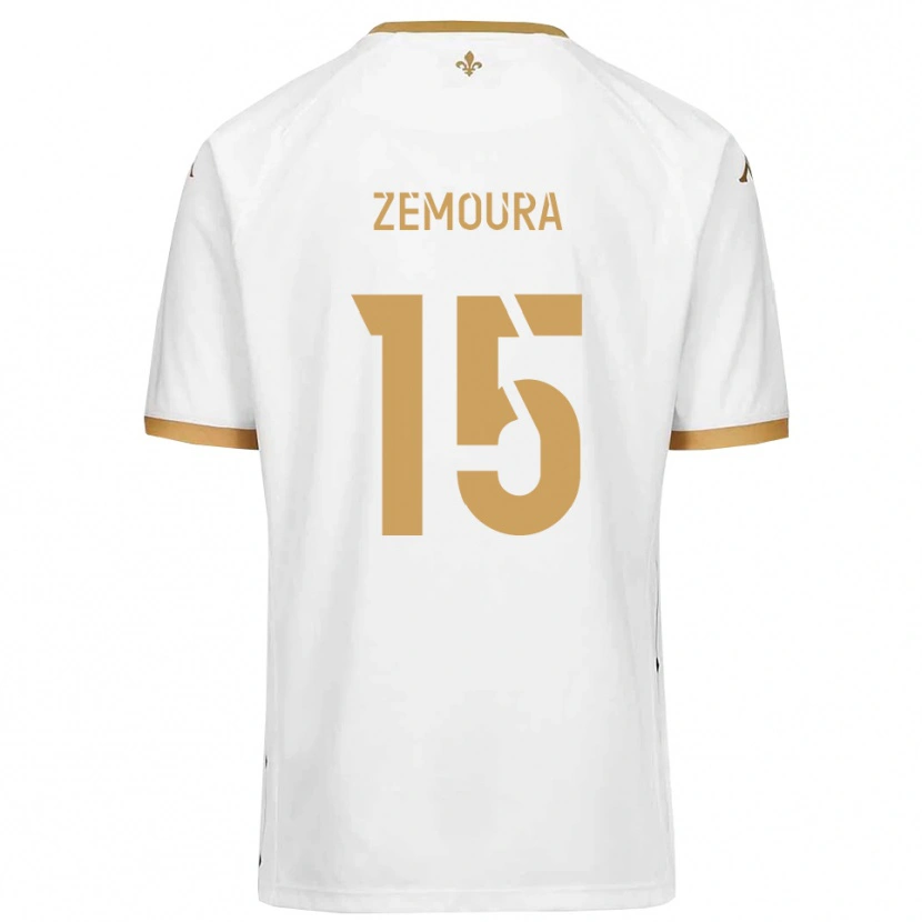 Danxen Män Yohan Zemoura #15 Vitt Guld Bortatröja Matchtröjor 2025/26 Tröjor T-Tröja