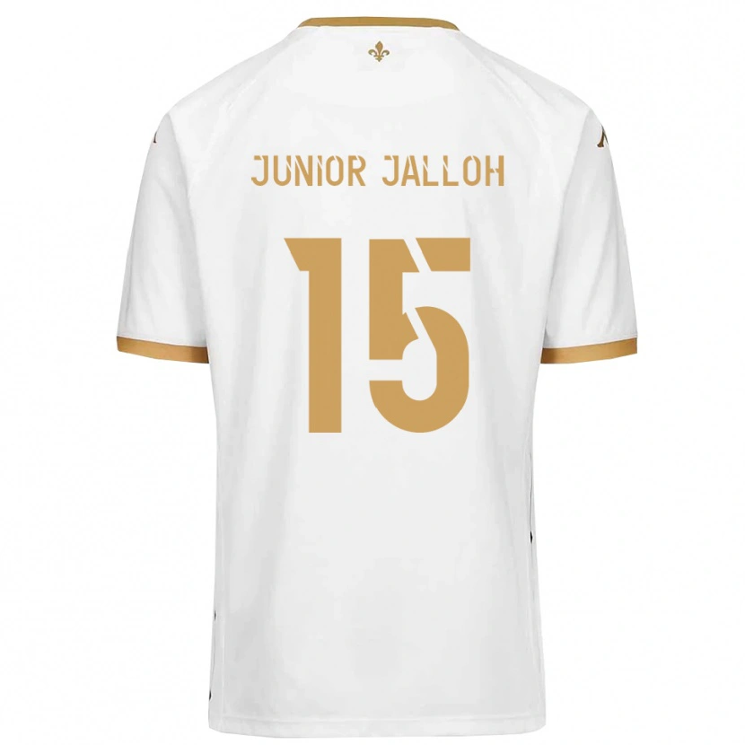 Danxen Män Abubakar Junior Jalloh #15 Vitt Guld Bortatröja Matchtröjor 2025/26 Tröjor T-Tröja