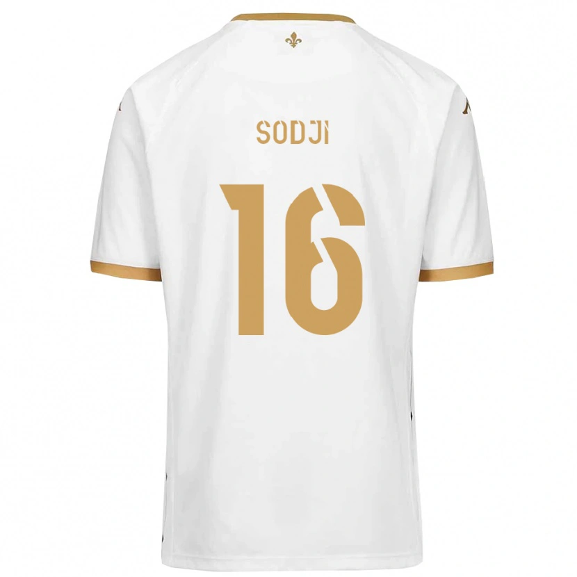 Danxen Män Alexandre Sodji #16 Vitt Guld Bortatröja Matchtröjor 2025/26 Tröjor T-Tröja