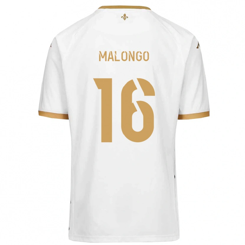 Danxen Män Denzel Malongo #16 Vitt Guld Bortatröja Matchtröjor 2025/26 Tröjor T-Tröja