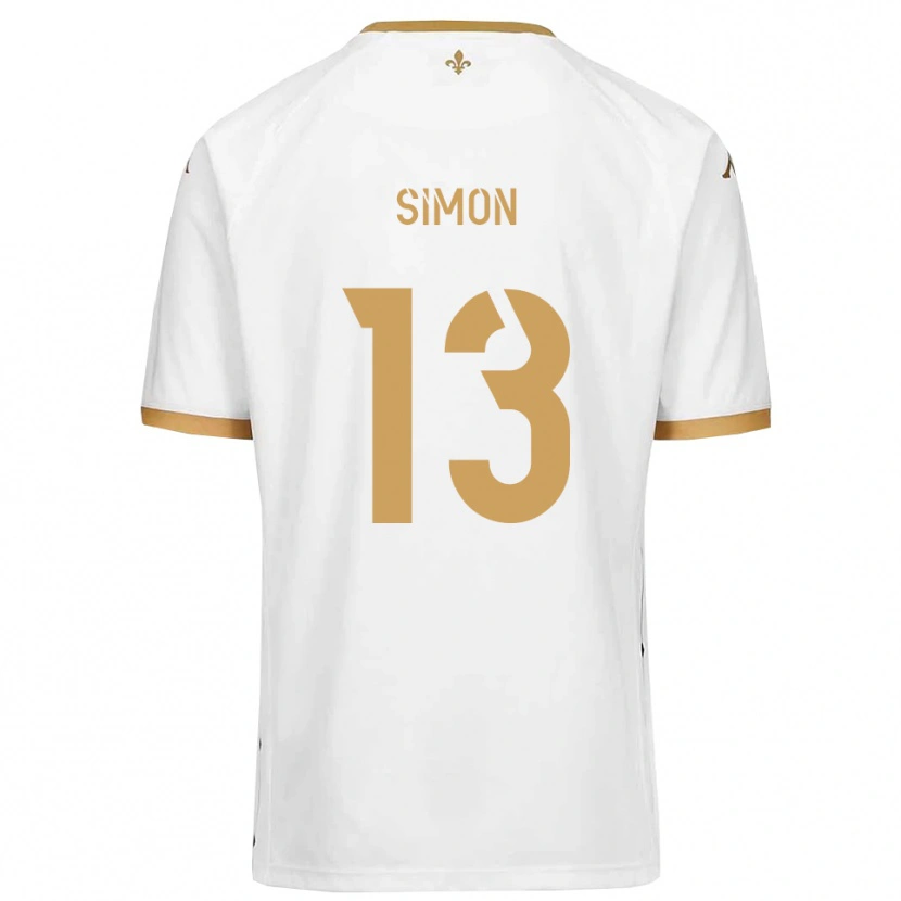 Danxen Män Elie Simon #13 Vitt Guld Bortatröja Matchtröjor 2025/26 Tröjor T-Tröja