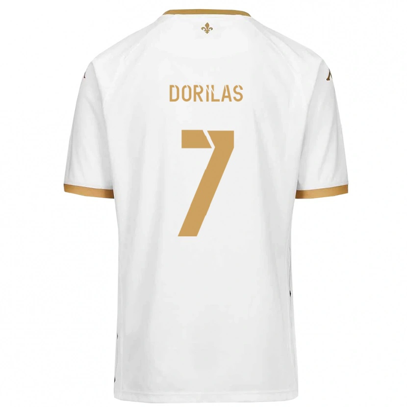 Danxen Män Johan Dorilas #7 Vitt Guld Bortatröja Matchtröjor 2025/26 Tröjor T-Tröja