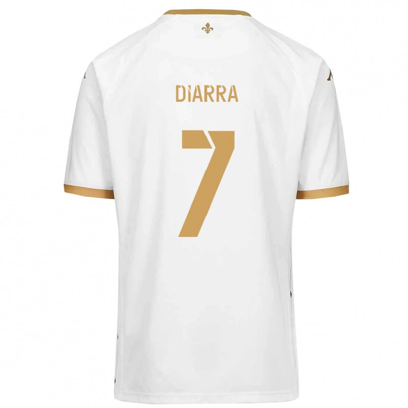 Danxen Män Cheick Diarra #7 Vitt Guld Bortatröja Matchtröjor 2025/26 Tröjor T-Tröja