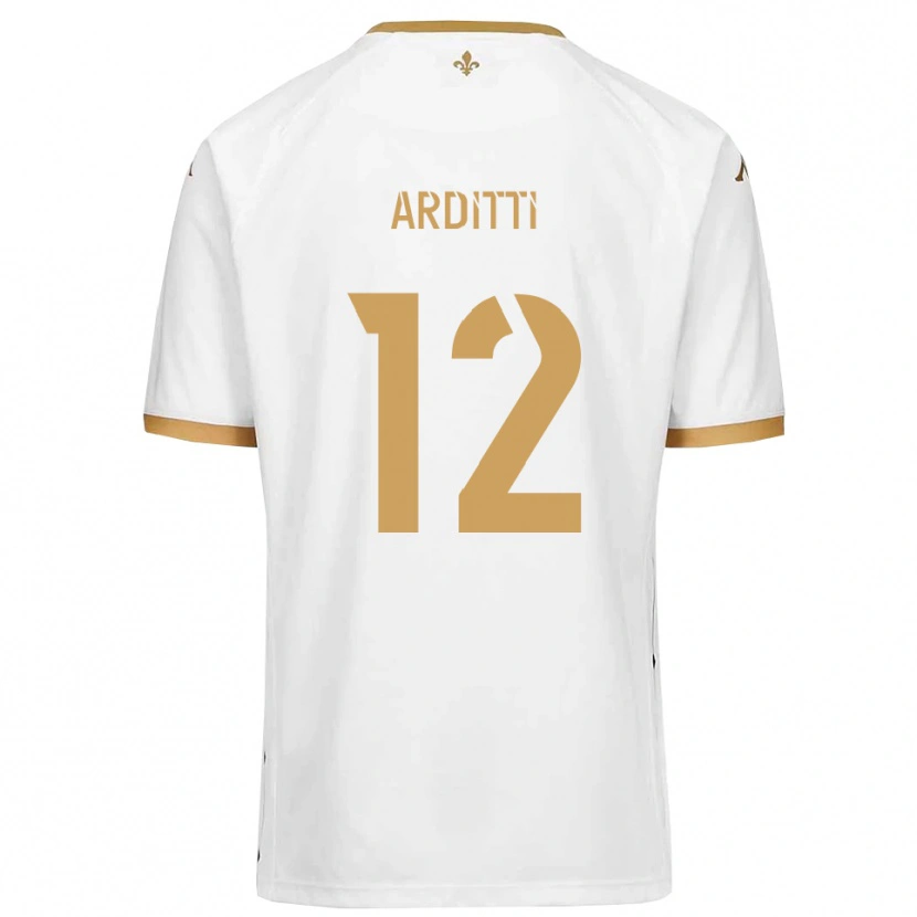 Danxen Män Nathan Arditti #12 Vitt Guld Bortatröja Matchtröjor 2025/26 Tröjor T-Tröja