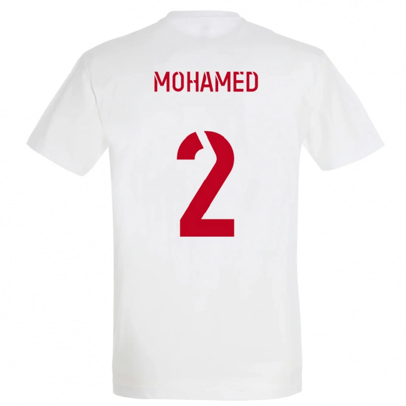 Danxen Män Yanis Mohamed #2 Vitt Rött Gult Bortatröja Matchtröjor 2025/26 Tröjor T-Tröja