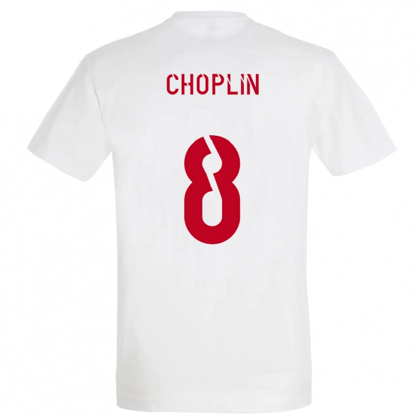 Danxen Män Romain Choplin #8 Vitt Rött Gult Bortatröja Matchtröjor 2025/26 Tröjor T-Tröja