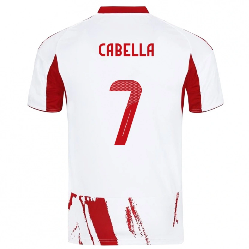 Danxen Män Rémy Cabella #7 Vit Röd Bortatröja Matchtröjor 2025/26 Tröjor T-Tröja