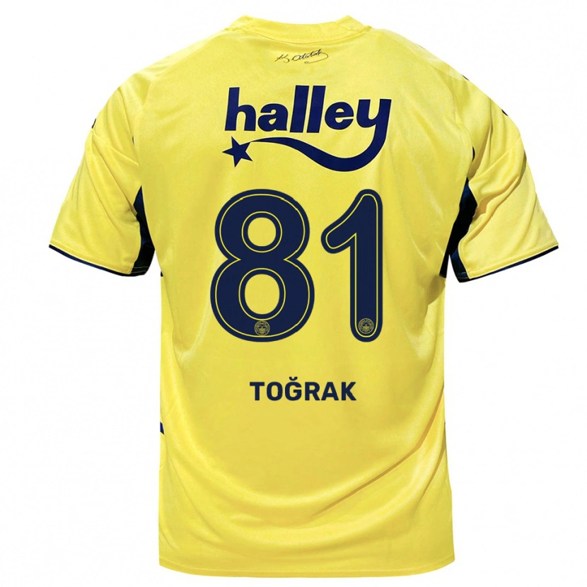 Danxen Män Şükür Toğrak #81 Gul Marinblå Bortatröja Matchtröjor 2025/26 Tröjor T-Tröja