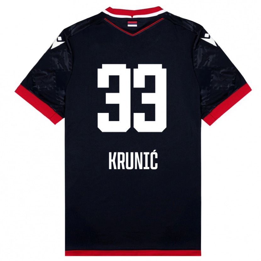 Danxen Män Rade Krunic #33 Svart Röd Bortatröja Matchtröjor 2025/26 Tröjor T-Tröja