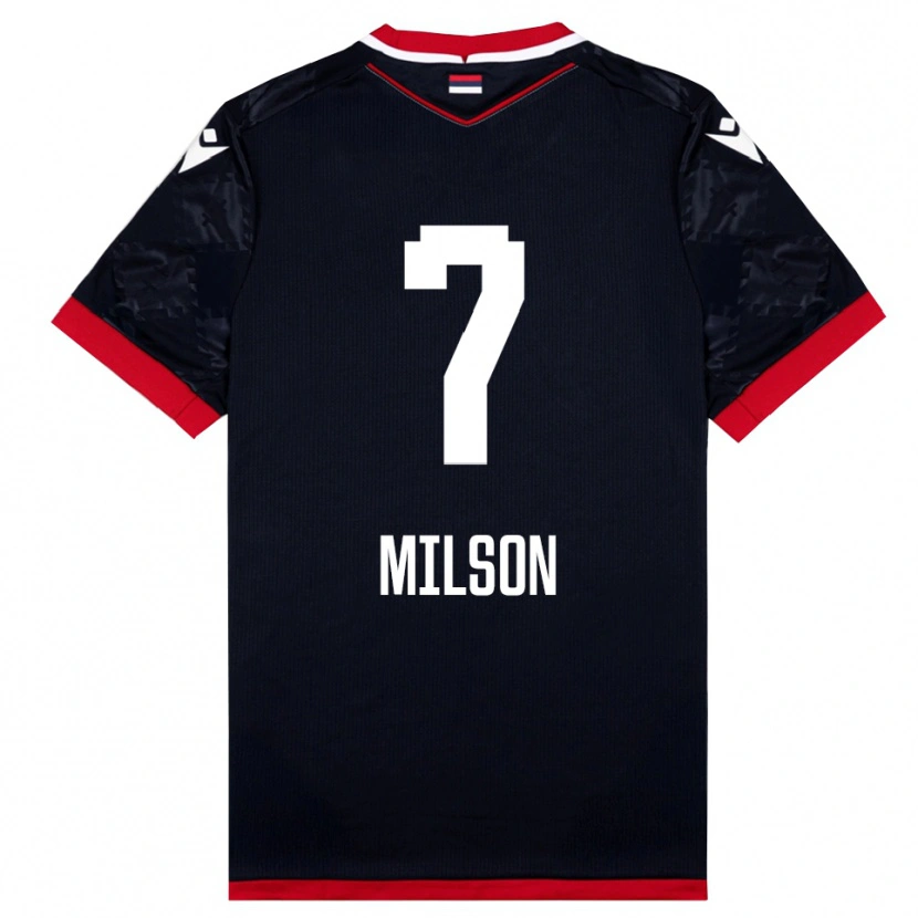 Danxen Män Milson #7 Svart Röd Bortatröja Matchtröjor 2025/26 Tröjor T-Tröja