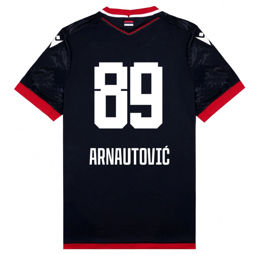 Danxen Män Marko Arnautovic #89 Svart Röd Bortatröja Matchtröjor 2025/26 Tröjor T-Tröja