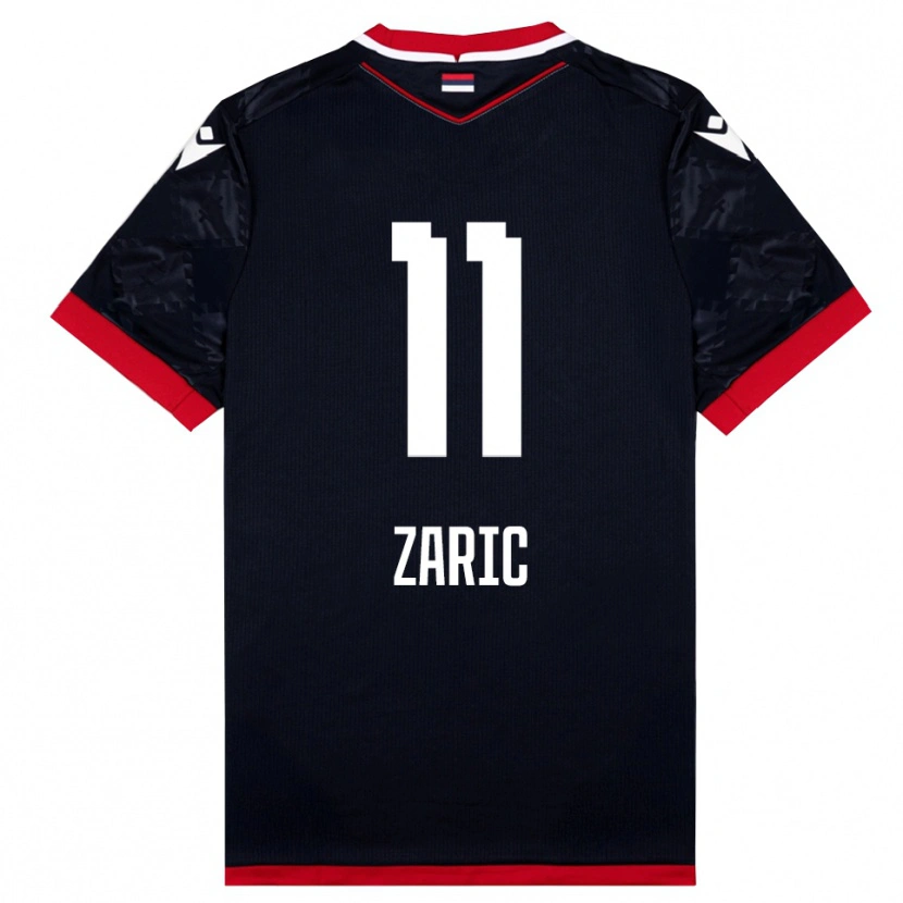 Danxen Män Luka Zaric #11 Svart Röd Bortatröja Matchtröjor 2025/26 Tröjor T-Tröja