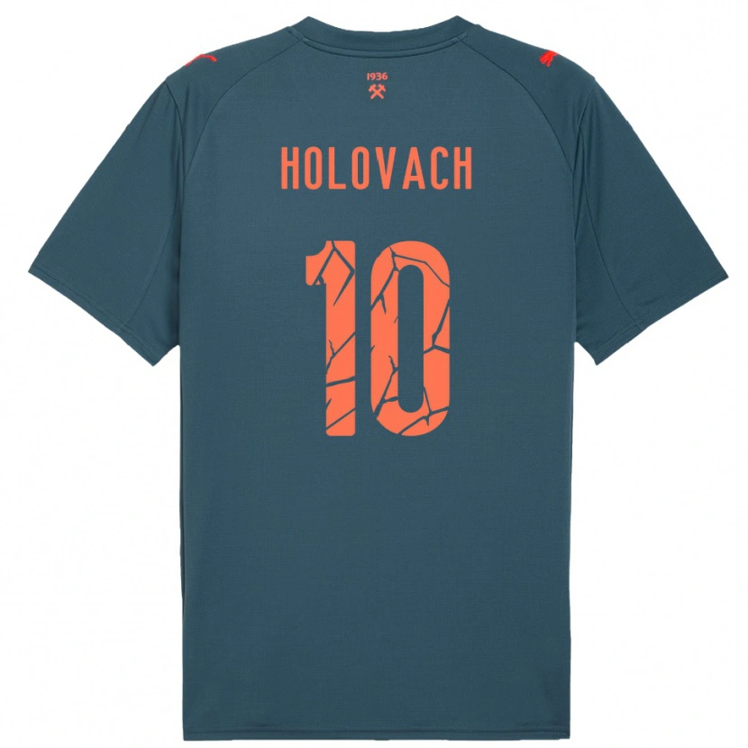 Danxen Män Viktoriia Holovach #10 Marinblå Röd Bortatröja Matchtröjor 2025/26 Tröjor T-Tröja