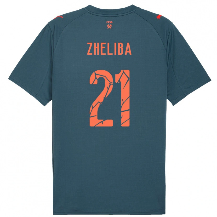 Danxen Män Yan Zheliba #21 Marinblå Röd Bortatröja Matchtröjor 2025/26 Tröjor T-Tröja