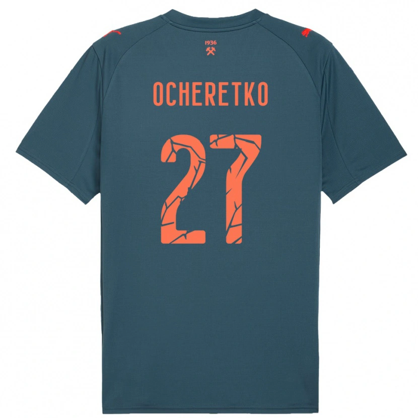 Danxen Män Oleg Ocheretko #27 Marinblå Röd Bortatröja Matchtröjor 2025/26 Tröjor T-Tröja