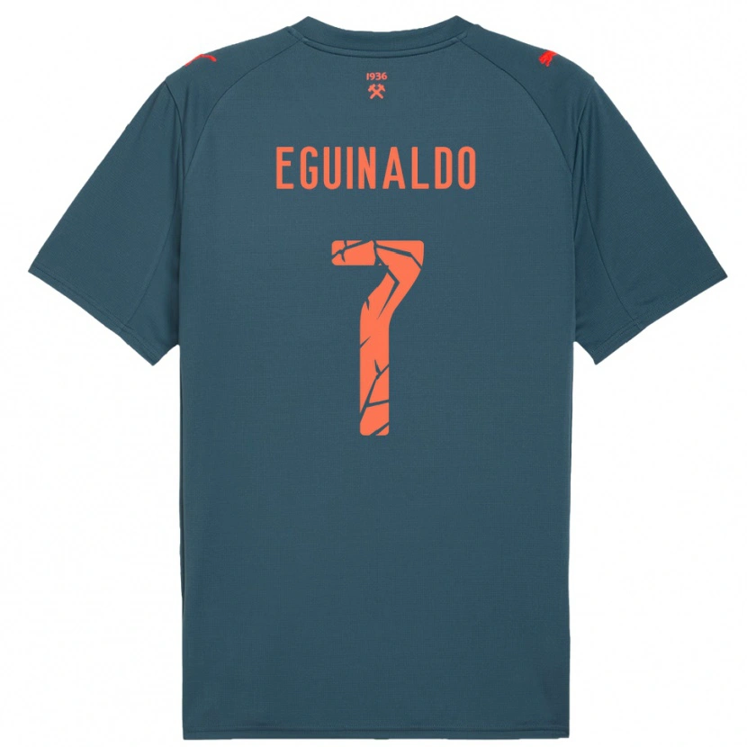 Danxen Män Eguinaldo #7 Marinblå Röd Bortatröja Matchtröjor 2025/26 Tröjor T-Tröja
