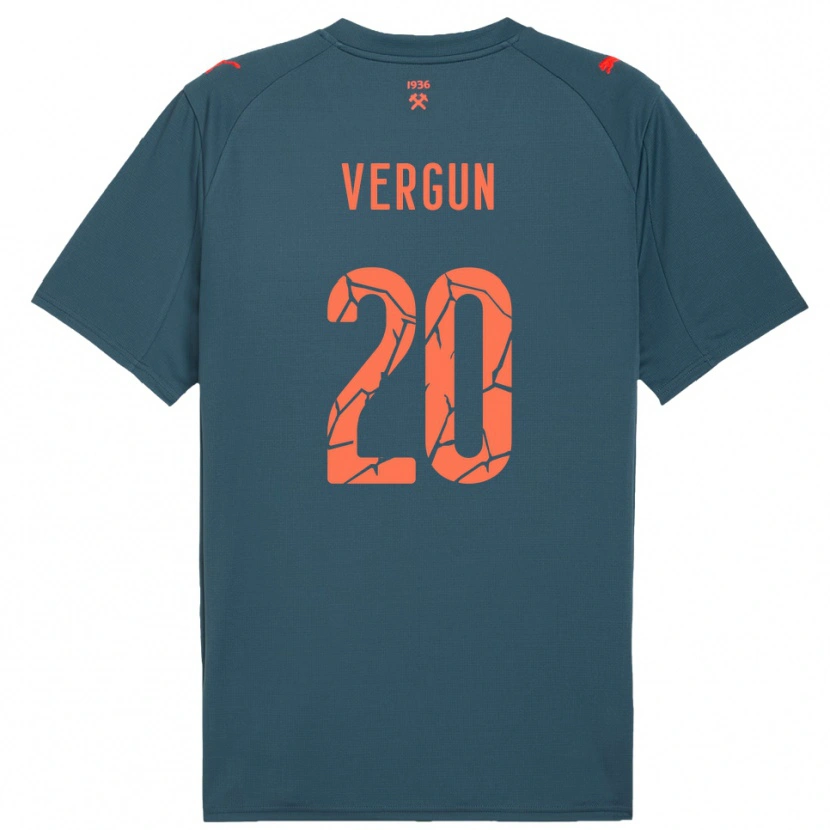 Danxen Män Ivan Vergun #20 Marinblå Röd Bortatröja Matchtröjor 2025/26 Tröjor T-Tröja