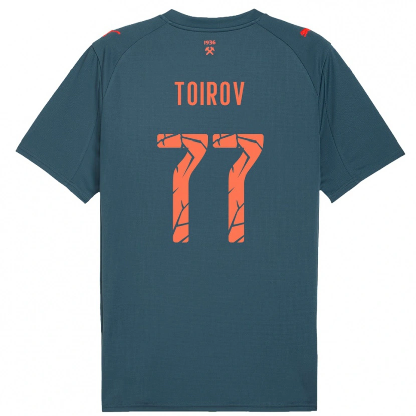 Danxen Män Khusrav Toirov #77 Marinblå Röd Bortatröja Matchtröjor 2025/26 Tröjor T-Tröja