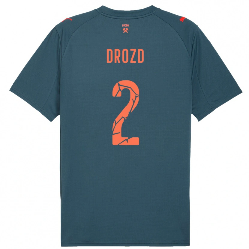 Danxen Män Anton Drozd #2 Marinblå Röd Bortatröja Matchtröjor 2025/26 Tröjor T-Tröja