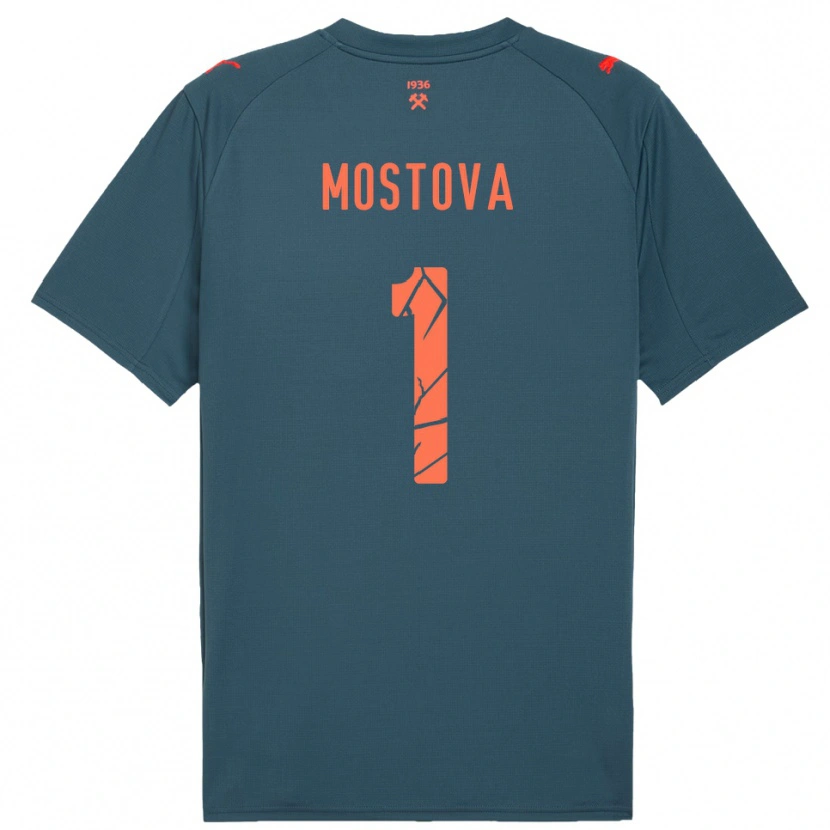 Danxen Män Inha Mostova #1 Marinblå Röd Bortatröja Matchtröjor 2025/26 Tröjor T-Tröja