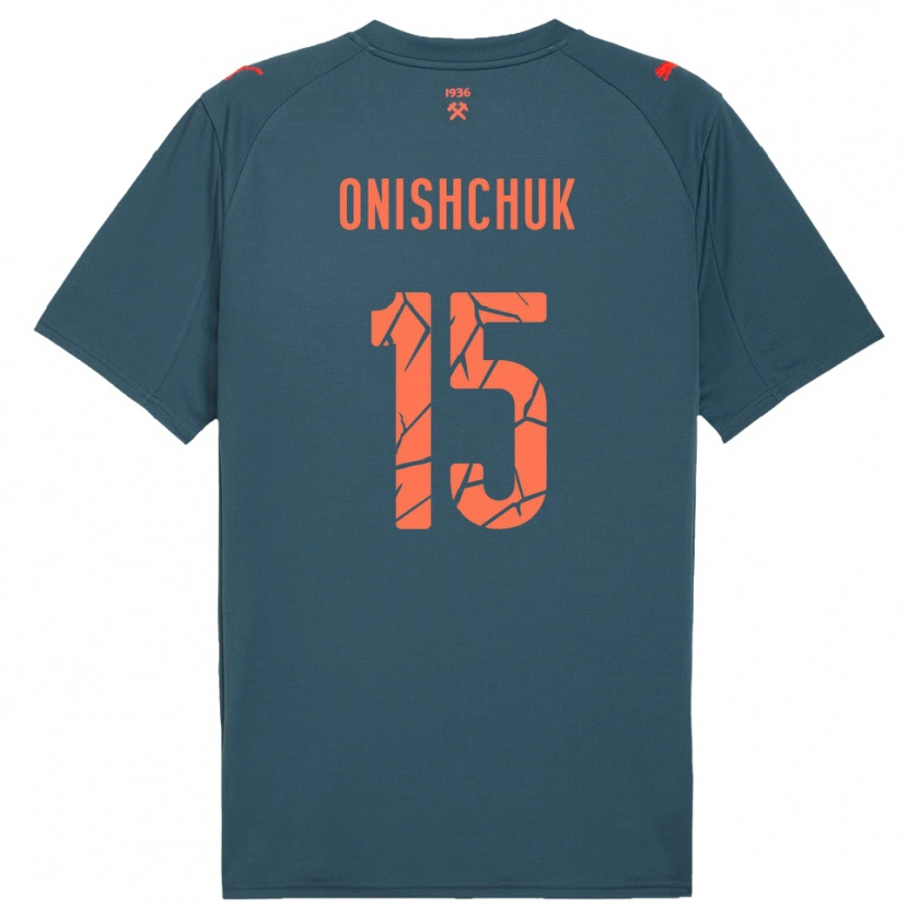 Danxen Män Yegor Onishchuk #15 Marinblå Röd Bortatröja Matchtröjor 2025/26 Tröjor T-Tröja