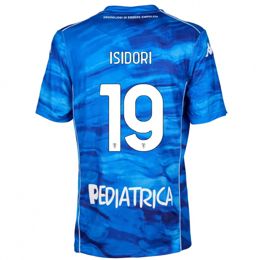 Danxen Kvinnor Alessandro Isidori #19 Blå Vit Hemmatröja Matchtröjor 2025/26 Tröjor T-Tröja