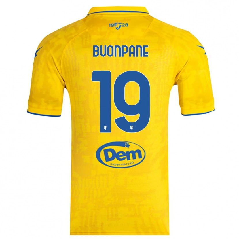 Danxen Kvinnor Davide Buonpane #19 Gul Blå Hemmatröja Matchtröjor 2025/26 Tröjor T-Tröja