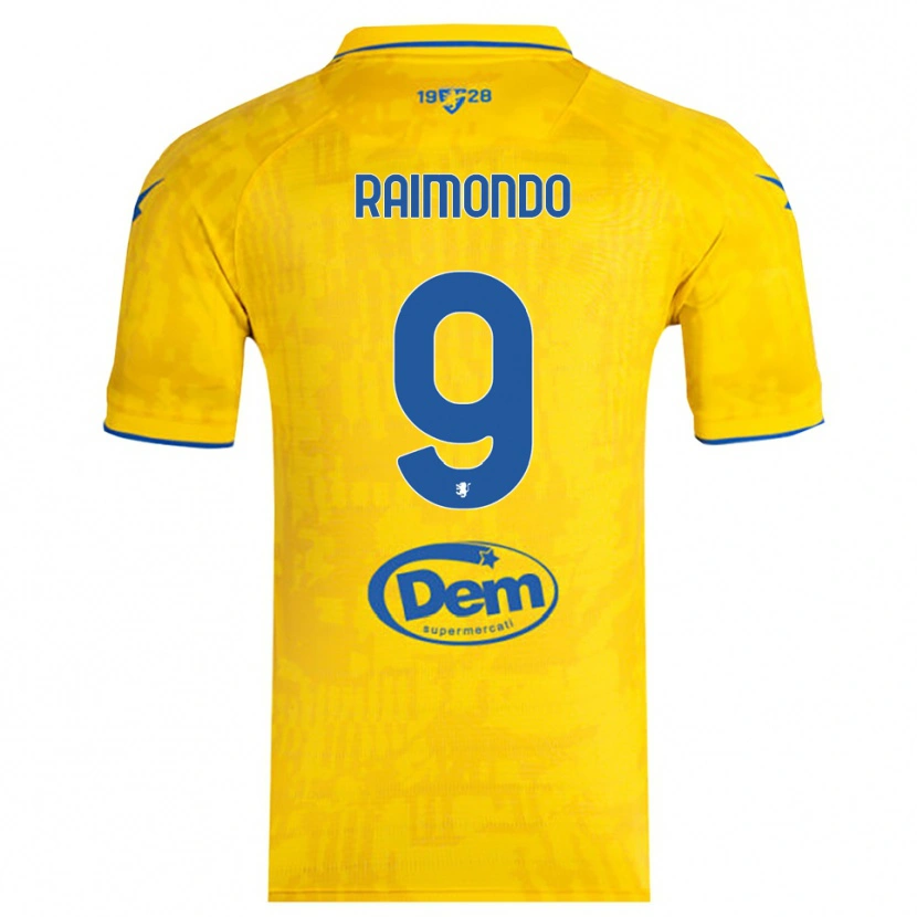 Danxen Kvinnor Antonio Raimondo #9 Gul Blå Hemmatröja Matchtröjor 2025/26 Tröjor T-Tröja