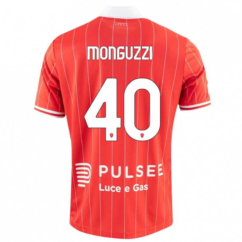 Danxen Kvinnor Filippo Monguzzi #40 Röd Vit Hemmatröja Matchtröjor 2025/26 Tröjor T-Tröja