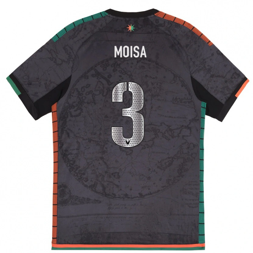 Danxen Kvinnor Davide Moisa #3 Mörkgrå Hemmatröja Matchtröjor 2025/26 Tröjor T-Tröja