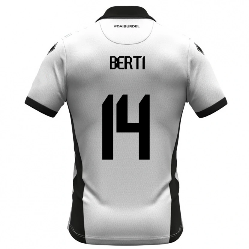 Danxen Kvinnor Tommaso Berti #14 Vit Svart Orange Hemmatröja Matchtröjor 2025/26 Tröjor T-Tröja