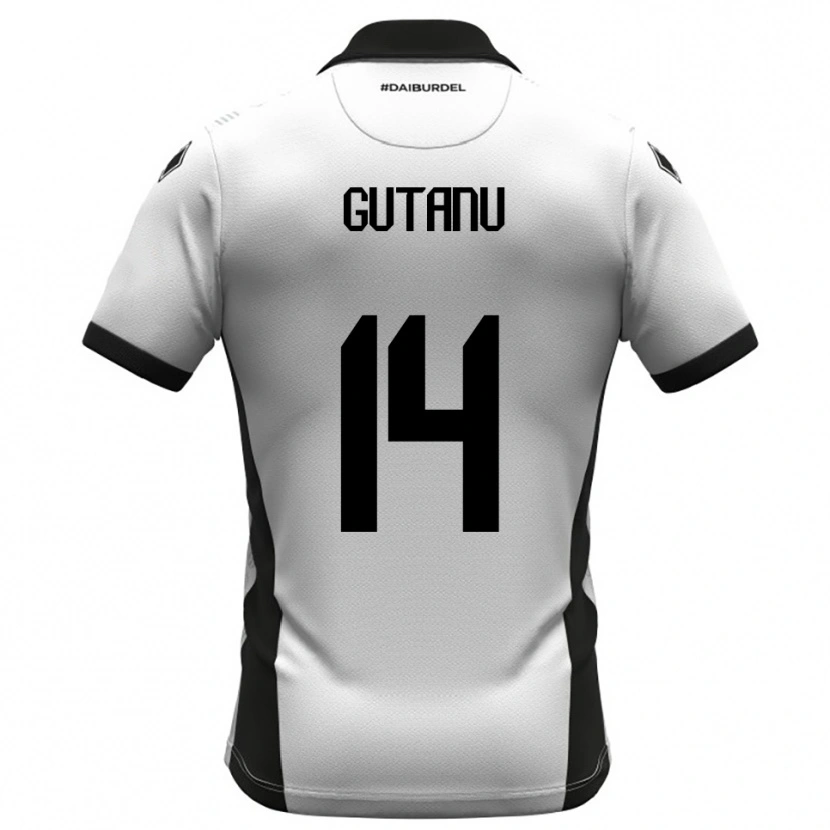 Danxen Kvinnor Victor Gutanu #14 Vit Svart Orange Hemmatröja Matchtröjor 2025/26 Tröjor T-Tröja