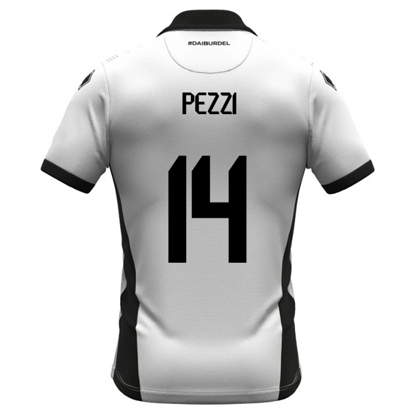 Danxen Kvinnor Alessandro Pezzi #14 Vit Svart Orange Hemmatröja Matchtröjor 2025/26 Tröjor T-Tröja
