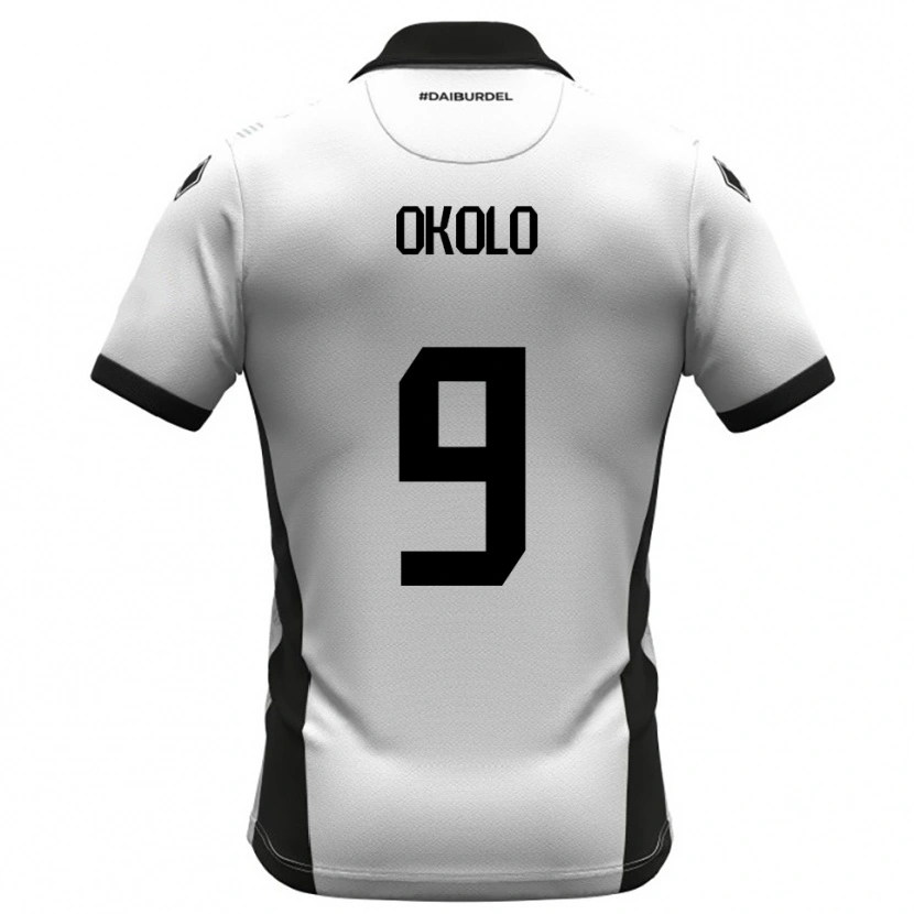Danxen Kvinnor Daniel Okolo #9 Vit Svart Orange Hemmatröja Matchtröjor 2025/26 Tröjor T-Tröja