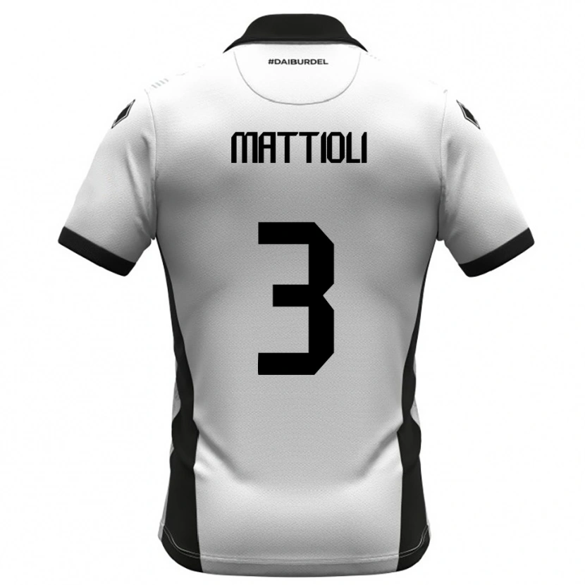 Danxen Kvinnor Giovanni Mattioli #3 Vit Svart Orange Hemmatröja Matchtröjor 2025/26 Tröjor T-Tröja