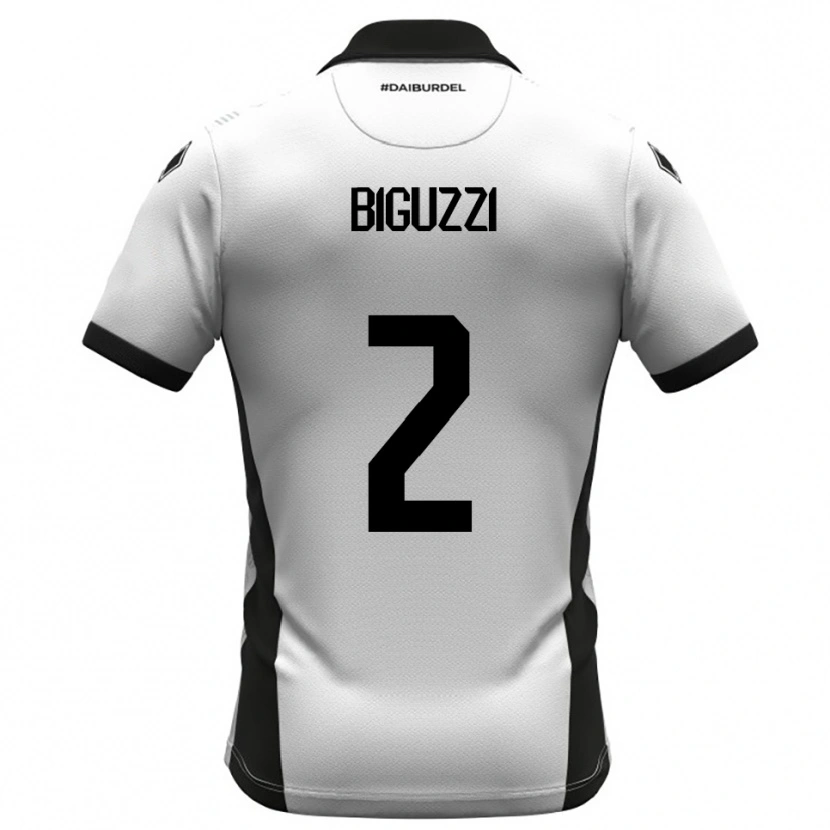 Danxen Kvinnor Riccardo Biguzzi #2 Vit Svart Orange Hemmatröja Matchtröjor 2025/26 Tröjor T-Tröja