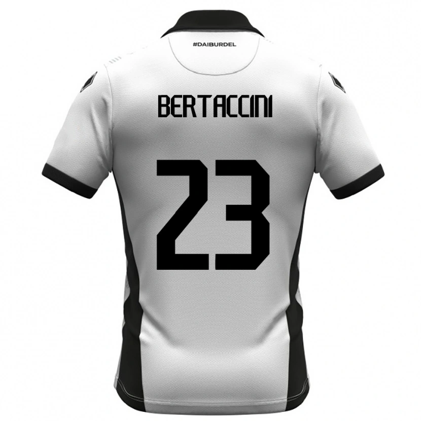 Danxen Kvinnor Filippo Bertaccini #23 Vit Svart Orange Hemmatröja Matchtröjor 2025/26 Tröjor T-Tröja