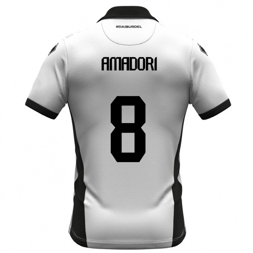 Danxen Kvinnor Emilio Amadori #8 Vit Svart Orange Hemmatröja Matchtröjor 2025/26 Tröjor T-Tröja