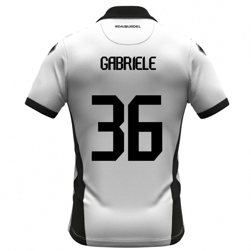 Danxen Kvinnor Tommaso Gabriele #36 Vit Svart Orange Hemmatröja Matchtröjor 2025/26 Tröjor T-Tröja