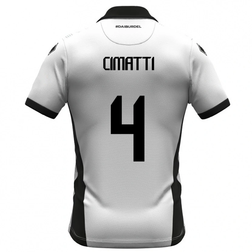 Danxen Kvinnor Edoardo Cimatti #4 Vit Svart Orange Hemmatröja Matchtröjor 2025/26 Tröjor T-Tröja