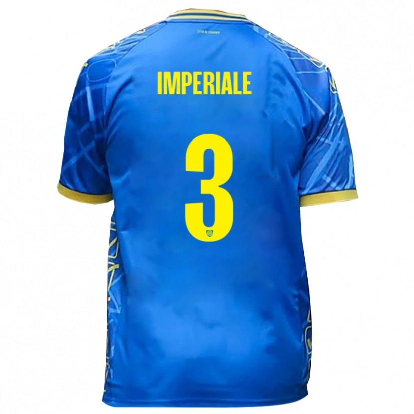 Danxen Kvinnor Marco Imperiale #3 Himmelsblått Gult Hemmatröja Matchtröjor 2025/26 Tröjor T-Tröja