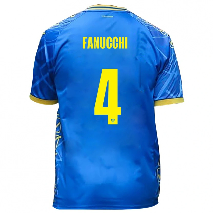 Danxen Kvinnor Filippo Fanucchi #4 Himmelsblått Gult Hemmatröja Matchtröjor 2025/26 Tröjor T-Tröja
