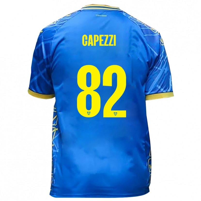 Danxen Kvinnor Leonardo Capezzi #82 Himmelsblått Gult Hemmatröja Matchtröjor 2025/26 Tröjor T-Tröja