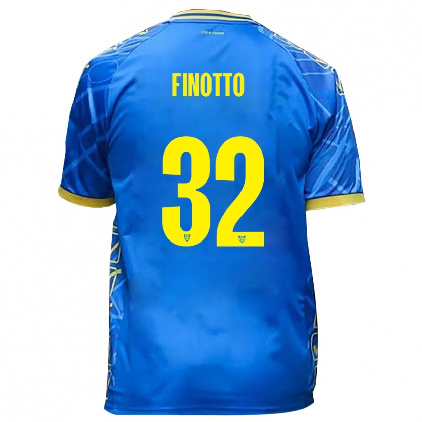 Danxen Kvinnor Mattia Finotto #32 Himmelsblått Gult Hemmatröja Matchtröjor 2025/26 Tröjor T-Tröja