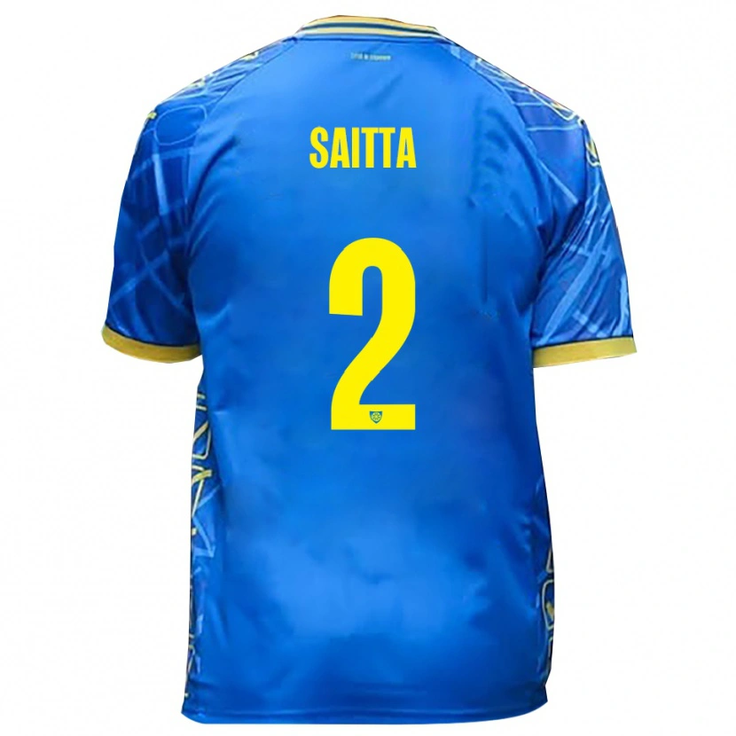 Danxen Kvinnor Mattia Saitta #2 Himmelsblått Gult Hemmatröja Matchtröjor 2025/26 Tröjor T-Tröja